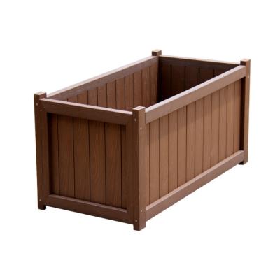 China Anti-water Natural Feeling Large Flower Pot Garden WPC Flower Planter Box for sale