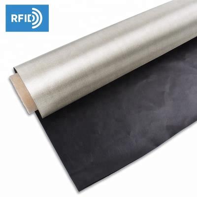 China Factory Price Simple Signal Blocking Fabric For Mobile Phone Bags Rfid Conductive Fabrics Scratching For Protect Credit Card Information for sale