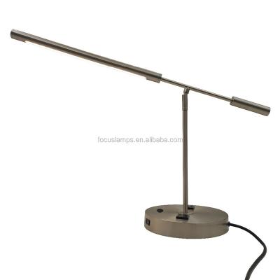 China Adjustable Arm Focus Lighting LED Reading Desk Lamp 8W 3000K USB High Quality Satin Nickel for sale