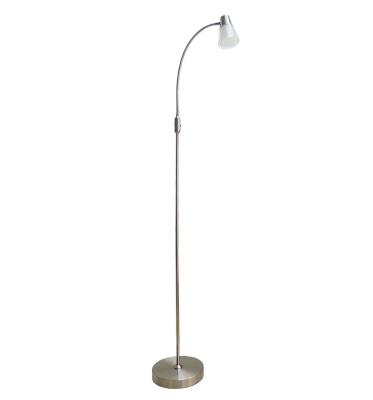 China Modern Foyer Lighting 5W LED Floor Lamp Satin Nickel Metal Home Lighting for sale