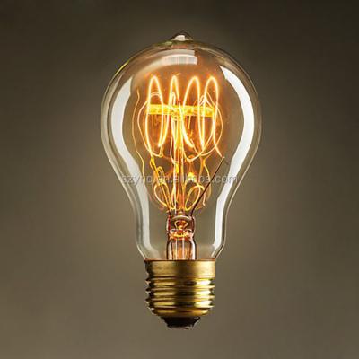 China A19 Edison Light Bulb E27/E26 Brass Base 40/60W for sale