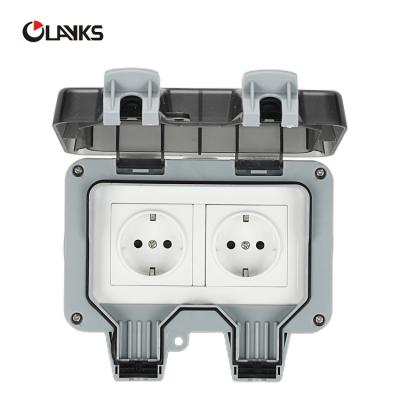 China WPS-DE201 Residential / General Purpose German Outdoor Waterproof Plastic Switch And Socket Housing for sale