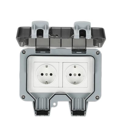 China WPS-DE201 Waterproof Wall Outlet Switch And Socket Sets Residential / Multipurpose Switch Prices for sale