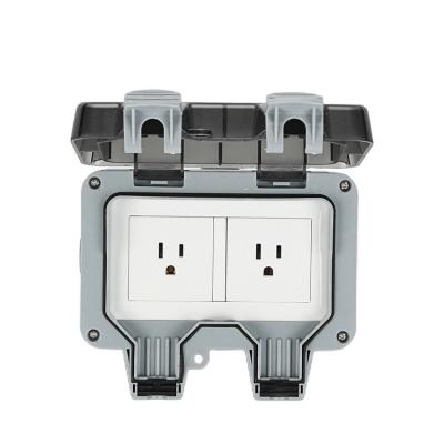 China WPS-US201 American Standard Wall Socket Residential / Multipurpose Outdoor Waterproof Switch Socket for sale