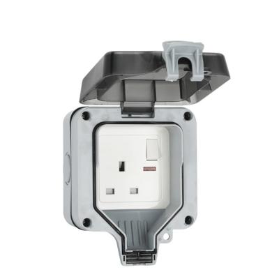 China Residential / General Purpose Type Waterproof 13a Wps-bt101 1 Gang English Switch And Socket for sale