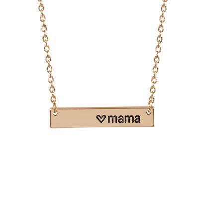 China 2023 TRENDY Lucky Gold Plated MOM Necklace Mom Necklace Heart Link Chain New Arrivals 14K Pendant For Mom Gift for sale