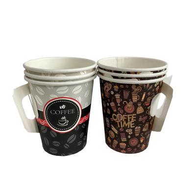 China Recyclable High Quality Healthy Non-polluting Single Layer Wallpaper With Handle Can Be Customized LOGO Paper Cups for sale