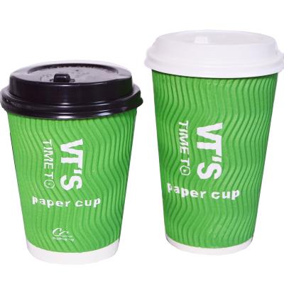 China Eco-friendly Recyclable Wallpaper Ripple Factory Cheap Price Healthy And Green Disposable Cups For hotsale for sale