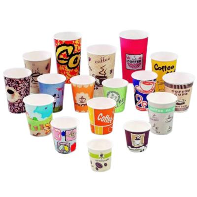 China 2023 Recyclable Custom Print Logo Hot Selling Disposable Paper Cups With Lids for sale