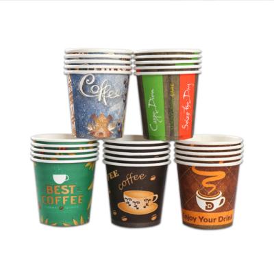 China Recyclable Free Samples Customize Logo Design Paper Cup / Disposable Paper Coffee Cups With Lids for sale