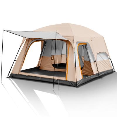 China Camouflage/Field Game Outdoor Family Camping Tent Two bedrooms and one living room Camping waterproof double-decker family tent for sale