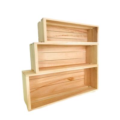 China Exquisite New Europe Creativity Wooden Boxes Workmanship Wholesale Custom Supplies Wooden Crate for sale