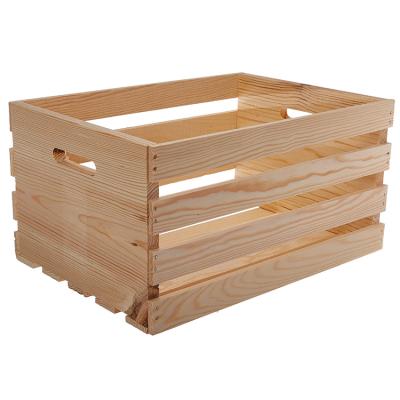 China Europe Factory Sales Household Storage Safety Small Mini Box Storage Basket Wood Cheap Wooden Crate for sale