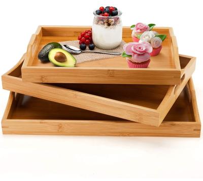 China Hot Selling Bamboo Storage Tray Storage Tray Good Quality New Product New Arrivals Modern Simple for sale