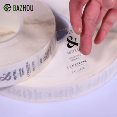 China Waterproof See Clear Bottle Labels Hologram Overlay Sticker With UV Clear Epoxy Domed Sticker for sale