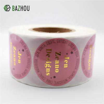 China Waterproof Custom Round Candle Gold Foil Label Stickers Printing For Candle Glass Jars for sale