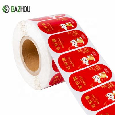 China Waterproof Cheap Price Roll Sticker Custom Printing Die Cut Self Adhesive Label for sale