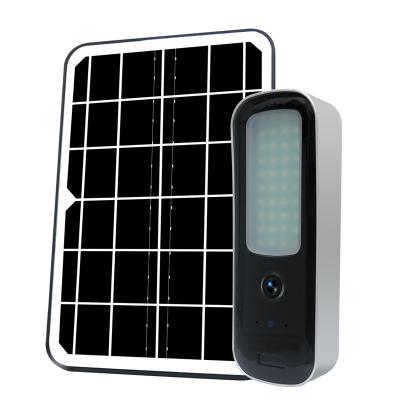 China Good Quality 2.0Megapixels TUYA Solar Power Floodlight Wifi IR Bi-directional Audio IP Auto-detecting Waterproof Camera for sale