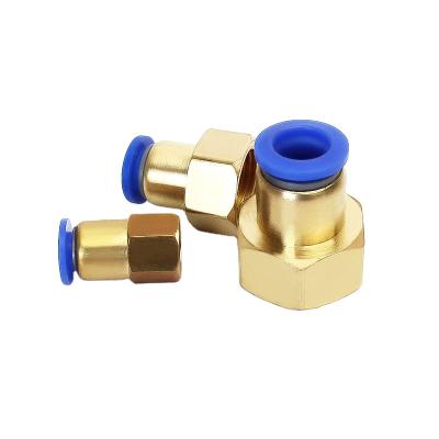 China PU Connector PCF Series Brass Fitting / Hose Couples Quick Connector Nylon Wire Pneumatic Straight Hose Component for sale