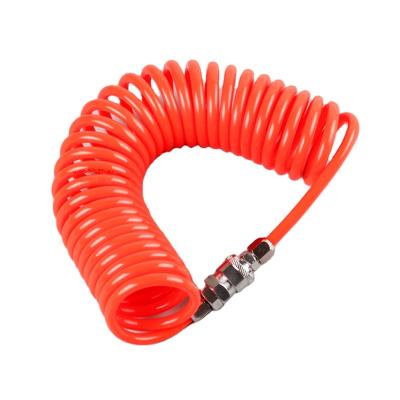 China PP 6M Polyurethane Pneumatic Air Compressor Hose Tube 6*4mm Spring Spiral Hose With Connector for sale