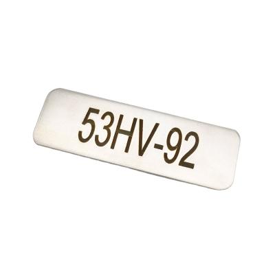 China Custom Metal Logo Stainless Steel Nameplate Laser Engraved Metal Nameplate for sale