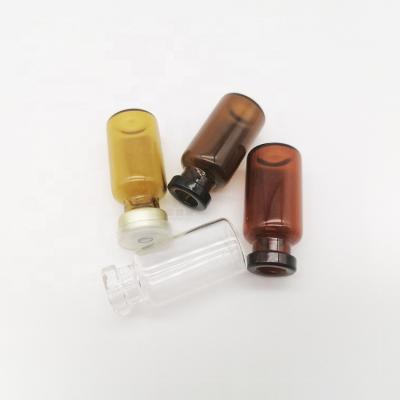 China Pharmaceutical Transparent Amber Vial 2ml Vial Glass With Rubber Cap For Pharmaceuticals for sale