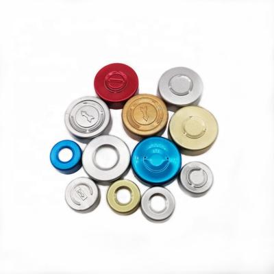 China Non Refillable 13mm 20mm Red 32mm Flip Tear Off Seals Caps Alu-plastic Caps For Antibiotic Injectable Glass Vials for sale