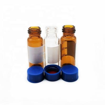 China Lab Analysis 1.5ml 2ml HPLC Autosampler Chromatography Vials 9-425 Amber Septa Glass Vials for sale