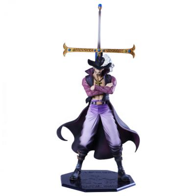 China High Quality One Piece Standing Figures Cartoon Toy Anime Figure Hawkeye Dracule Mihawk Figure Toys for sale