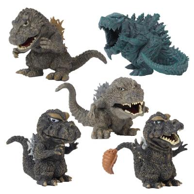 China King of the Monsters Figure Movie Q Version Cartoon Toy 5PCS Godzilla Action Figure Mini Godzilla Model Toy Gifts for sale