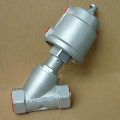 China Pneumatic General 304 Stainless Steel Angle Seat Valve Single Function Normally Closed Waterproof Hammer for sale