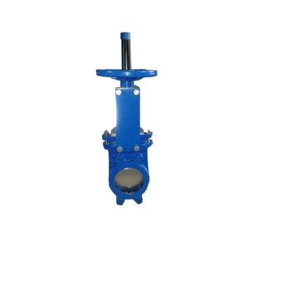 China Manual PTFE Handle Wheel Hook Or Stainless Steel Knife Supported Industrial Gate Valve for sale