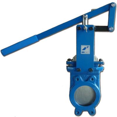 China Malleable Iron Lever Knife Gate Valve PN10 Knife Valve 8