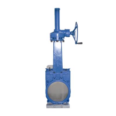 China DN300 General Gearbox Knife Slip Gate Valves With Cast Iron Body for sale