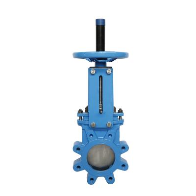 China General Body SS304 Blade Manual Cast Iron Knife Gate Valve Lug Type Material for sale