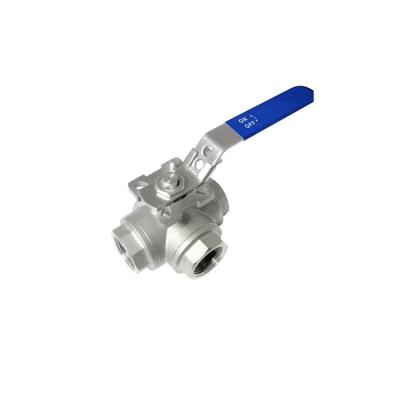 China General Industrial Carbon Stainless Steel 3 Way Ball Valve T Type for sale