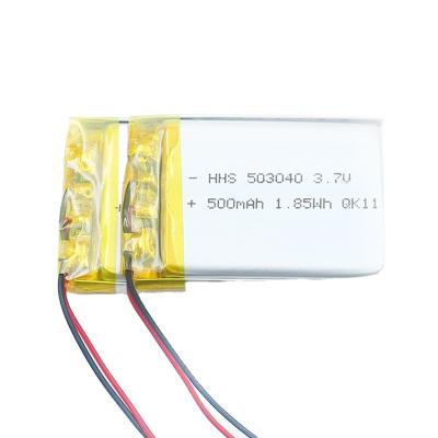 China Rechargeable Toys Cells 3.7v 550mah Lithium Ion Polymer Plate Battery 503040 Headphone Battery for sale