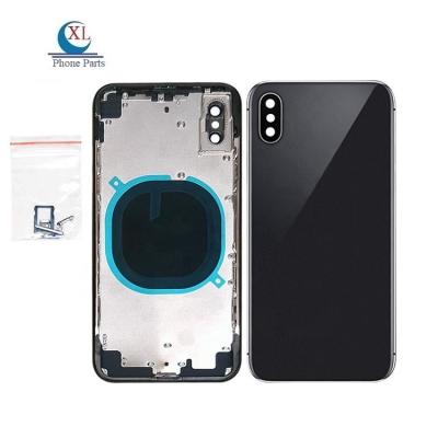 China Mobile Phone Manufacturer Housing Cover Back Chassis For iPhone X Back Body Housing With Logo Spare Part Repair Parts for sale