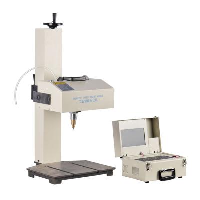 China 100*180mm Pneumatic Dot Peen Marking Machine Price for Nameplate Mini Portable Electric CNC Desktop Metal Serial Numbers Engraving for sale