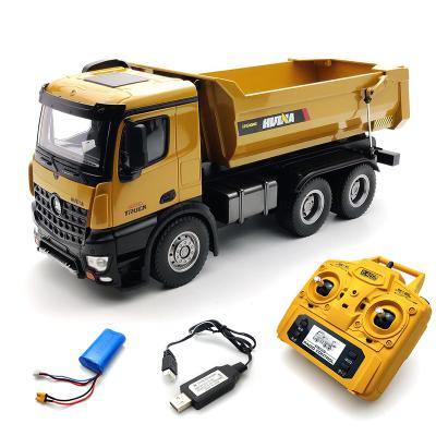 China Huina 582 Metal Alloy RC Truck Construction Car Radio Control Toys Electric RTR Dump Truck 1582 63.5*39*26 CM for sale