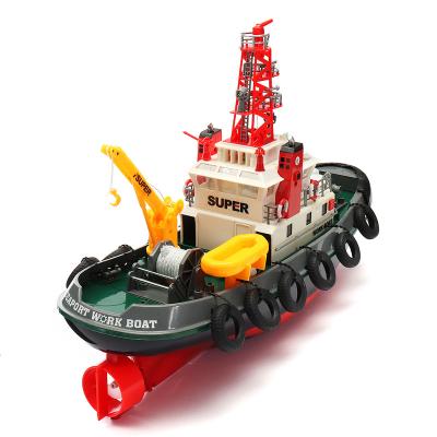 China Henglong 3810 Super Detailed Model Tug Boats Harbor Hobby Boat Remote Control Toys & Tug Boat 60*23*45cm RC Ship RTR for sale