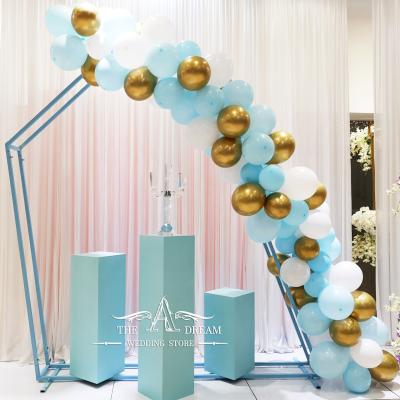 China Blue Wedding Event Party BD-IR070 Babyshower Decor HOME Backdrop Metal Frame For Wedding Dream Store Event Birthday Party Decoration A for sale