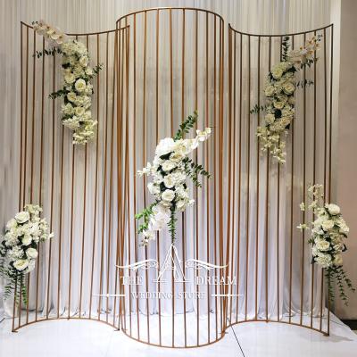 China Event Decoration Curving Metal Backrop Set Metal Wedding Arch Wedding Backdrop New For A Wedding Dream Store Event Decor for sale