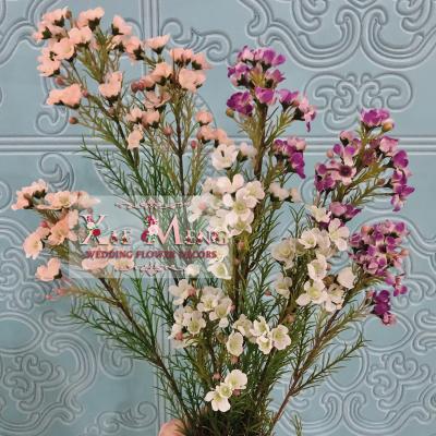 China Home Decor Flore Boda Mariage XM-LSF036 Wintersweet Flower 3 Stems Plastic Artificial Wedding Event Flower Faux Flower for sale