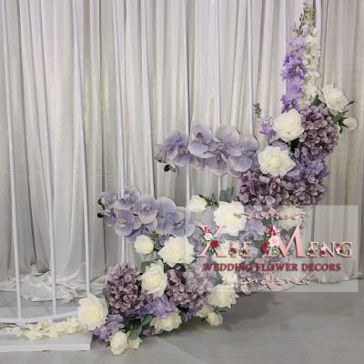 China Wedding Flower FL-AR023-B Purple and White Hydrangeas Floral Arrangement in Roses for Wedding Backdrop Table Decorative Flowers / Flores Para Boda for sale