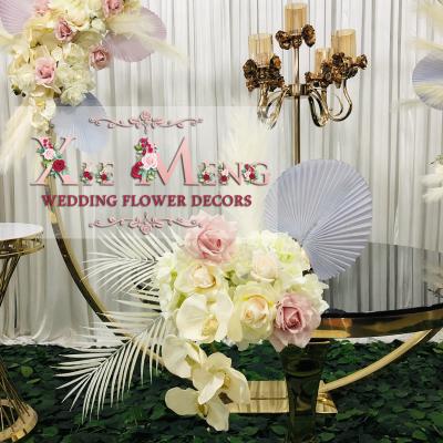 China Wedding Flower TAD-FL-AR011-C Event Flower Arrangement For XieMeng Wedding Flowers Party Decor White Pink Flower Arrangement for sale