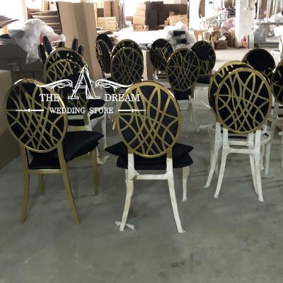 China DC-SS028 Stainless Steel Wedding Dining Table and Modern Variable Back Chairs / Silla Boda From The A Dream Wedding Store for sale