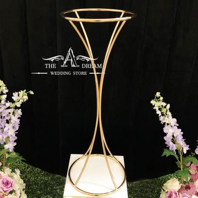 China Weddings CAN-IR036 Elegant Gold Chandelier Gold Wedding Centerpiece Cone Centerpiece From A Dream Wedding Store for sale