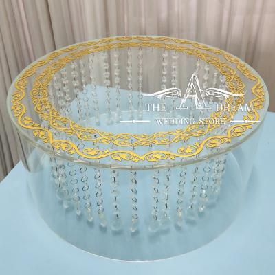 China TAD-FD016 Crystal Cake Stand For Party/Puesto de Pastel Acrylic Luxury Food Display Stand Para Boda From A's Dream Wedding Store for sale