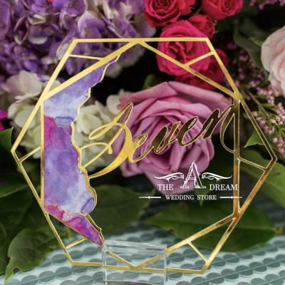 China TN013 New Banquets Wedding Table Decoration Acrylic Table Number For Event Banquets From Wedding Dream Store A for sale